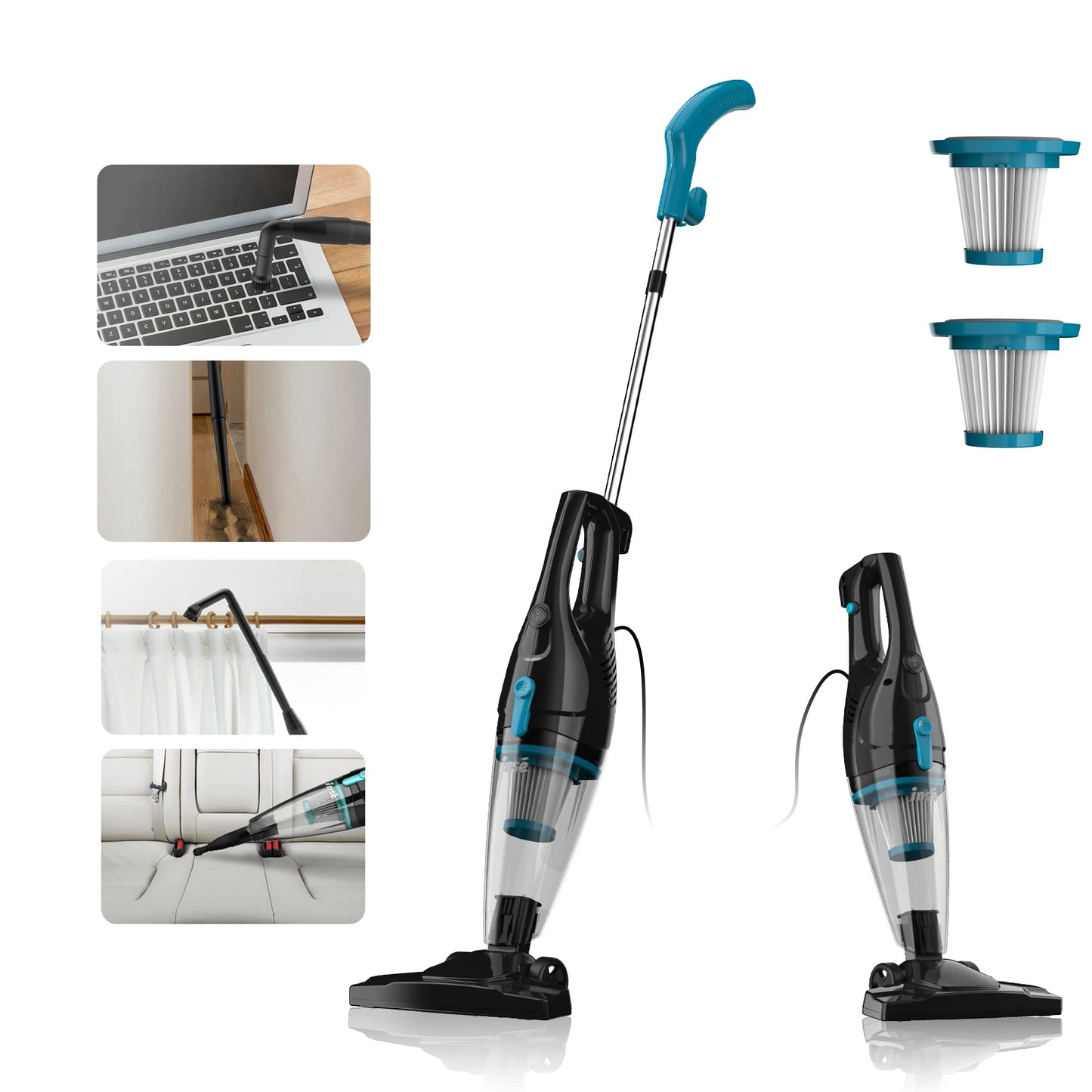 "INSE R3S Corded Vacuum Cleaner - 16Kpa Suction Power, 6M Extra Long Cord, Handheld Vacuum for Car, Hard Floor & Household Cleaning"