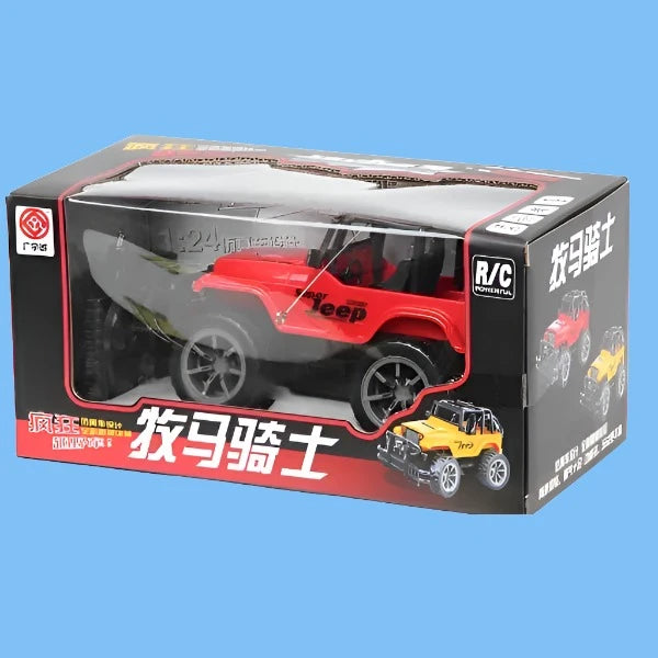 "Super Toys 1:24 Jeep RC Adventure: Big Fun for Little Drivers!"