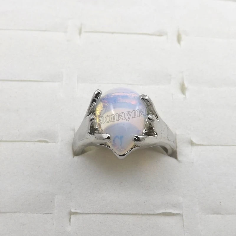 Natural Opal Stone Rings Fashion Jewelry Women's Ring Bague 50pcs Free Shipping