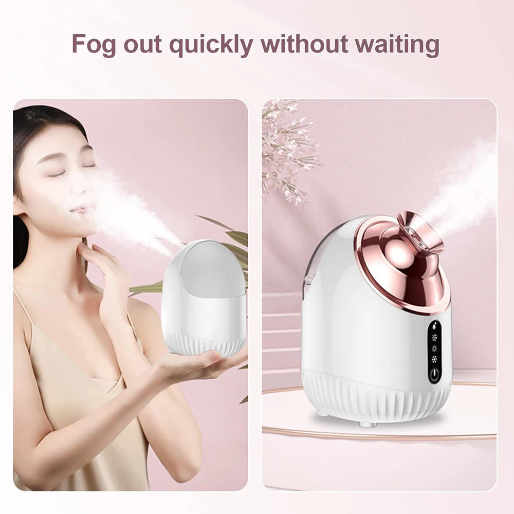 "Revitalize Your Skin: SPA Face Steamer for Deep Cleansing and Hydration with Cold & Hot Nebulizer Functionality"