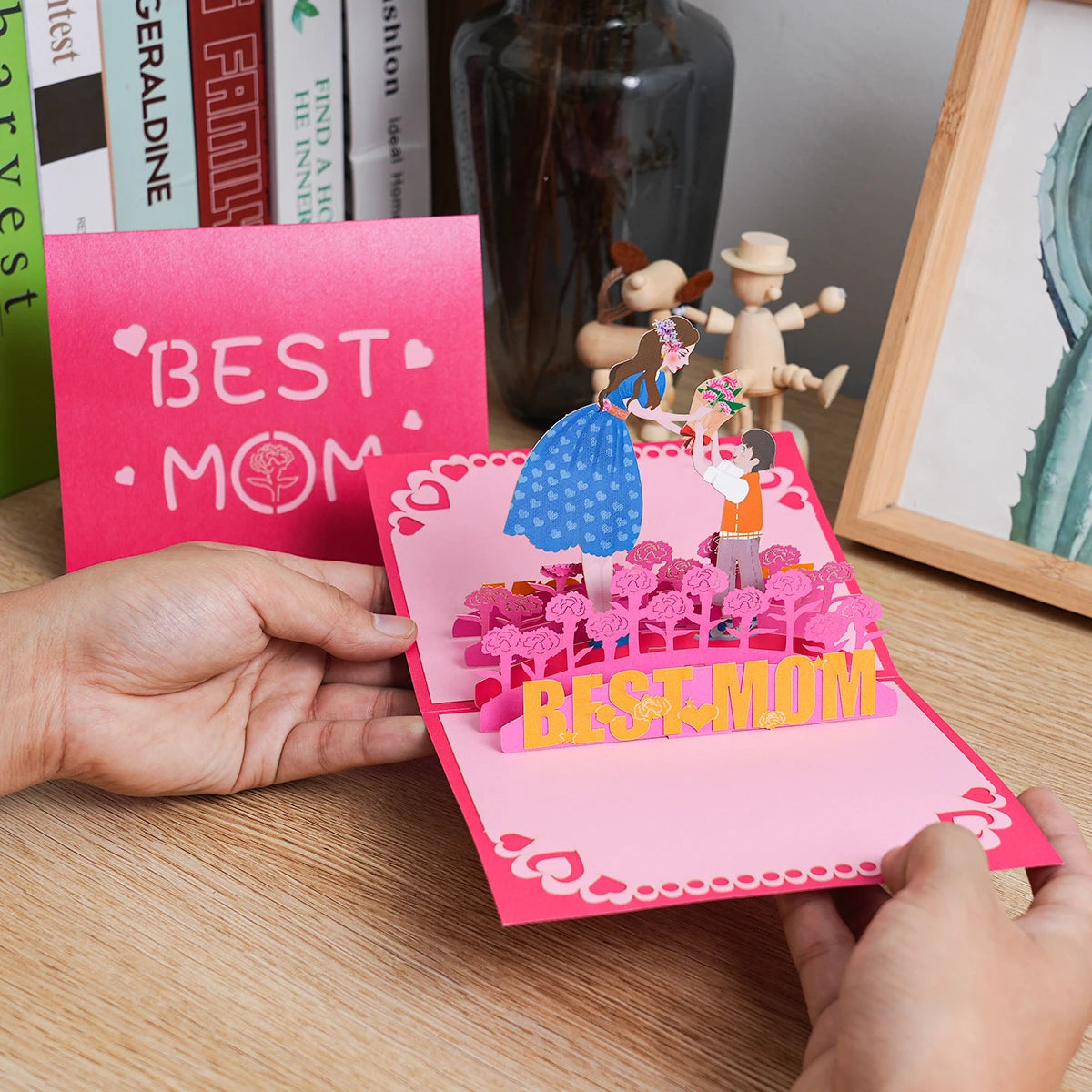 Happy Mothers Day Greeting Card Pop Up 3D Gift for Mom