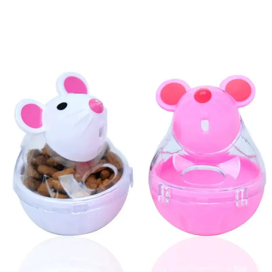 "Whimsical Mouse Tumbler: Engaging Puzzle Toy for Curious Cats"