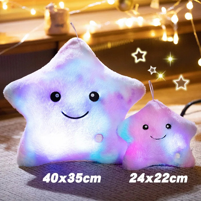 "Glowing Star Plush: Soft Hug, Gentle Light, Endless Comfort!"