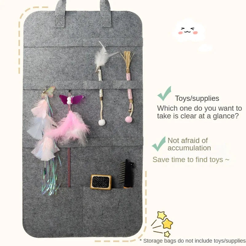 "Purrfect Paw-sonal Organizer: Pet Toy Storage Bag for Cats and Dogs"
