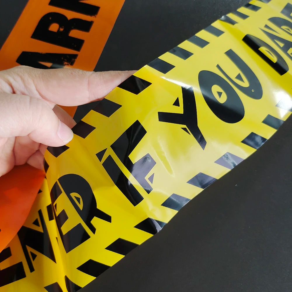 "9M Halloween Warning Tape Decoration - Danger & Caution Signs for Outdoor Scary Horror Props 2024"