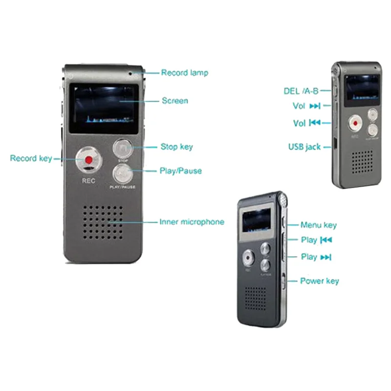 "GhostSeeker EVP Recorder: Professional Paranormal Equipment with 8GB Storage and USB Connectivity (Black)"