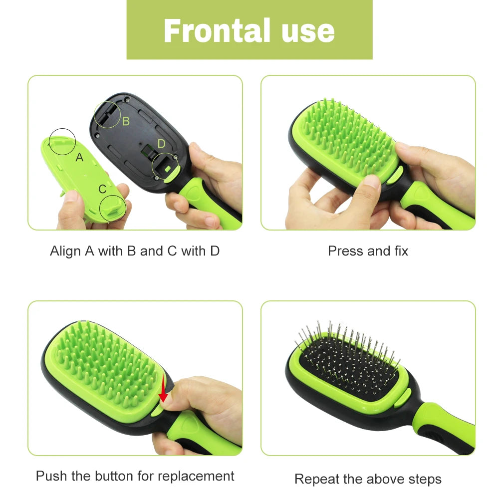 Pet Comb Brush Set 5 In 1 Grooming Tools Hair Removal Comb/ Brush For Long Hair Dogs /Cats.