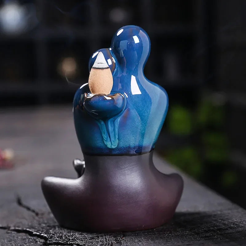 "Elegant Backflow Ceramic Incense Burner - Ideal for Aromatherapy, Meditation, and Home/Office Decor"