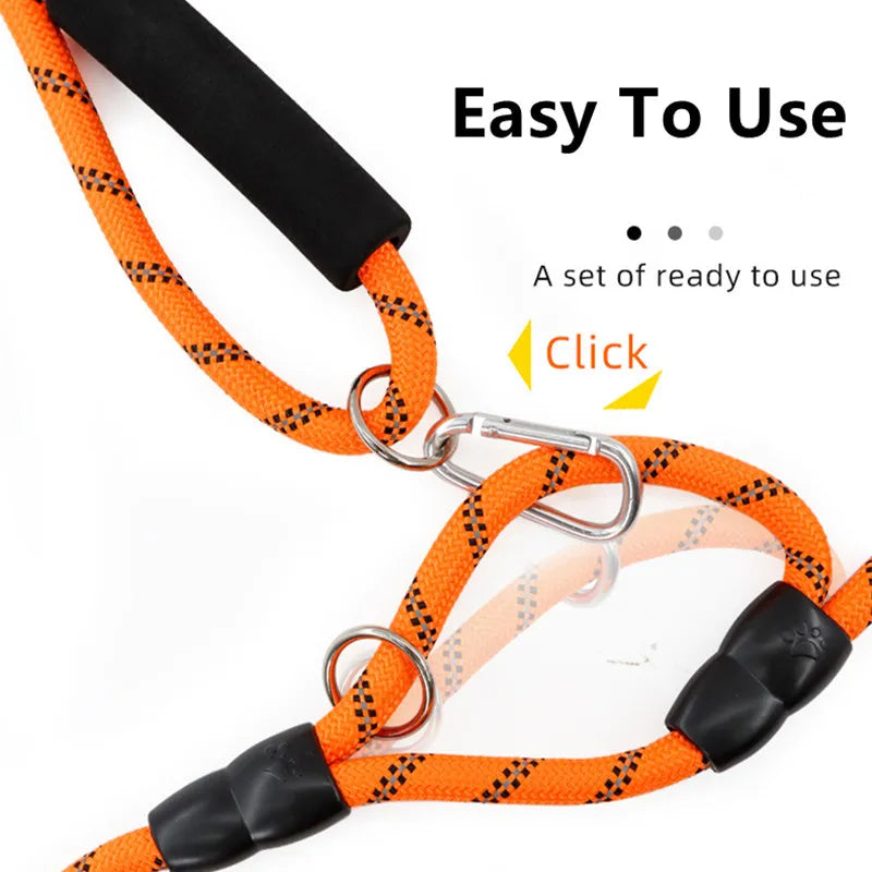 "FreedomPaws Reflective Hands-Free Dual Leash: Your Ultimate Companion for Safe and Active Dog Walks!"