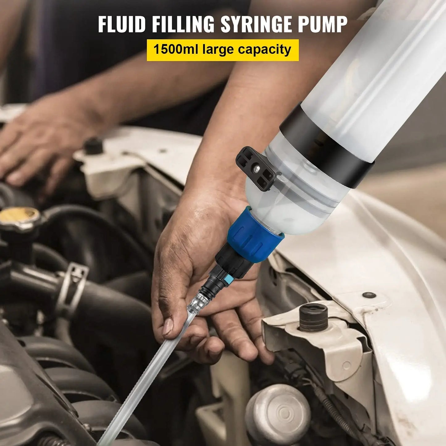 Oil  Pump Syringe Liquid Extractor  Automobile Fuel Transfer 1500Ml Large Capacity For Brake Fluid Engine Cooolant