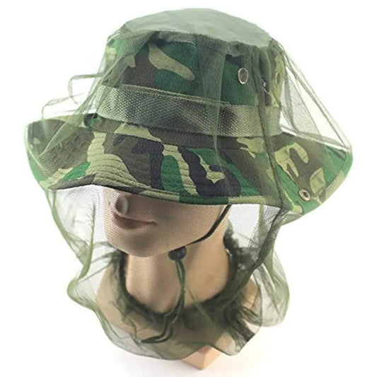 Mosquito Bee Insect Head Face Protector Bug Proof Net Hat Beekeeping  Fishing Sun Cap Mask