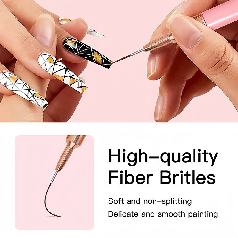 Title: "Precision at Your Fingertips: 5-Piece Nail Art Liner Brushes Set for Professional-Quality Manicures"