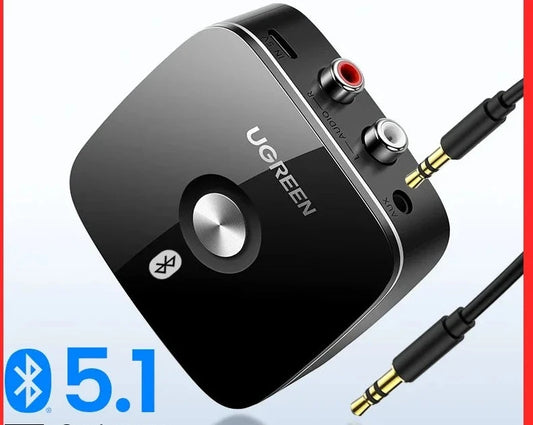 Bluetooth RCA Receiver 5.1 apt X HD 3.5mm Jack Aux Wireless Adapter Music for TV Car 2RCA Bluetooth Audio Receiver apt X