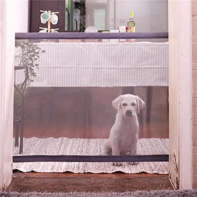 "Secure Paws: Versatile Mesh Playpen & Indoor Gate for Dogs - Ensuring Safety and Freedom"