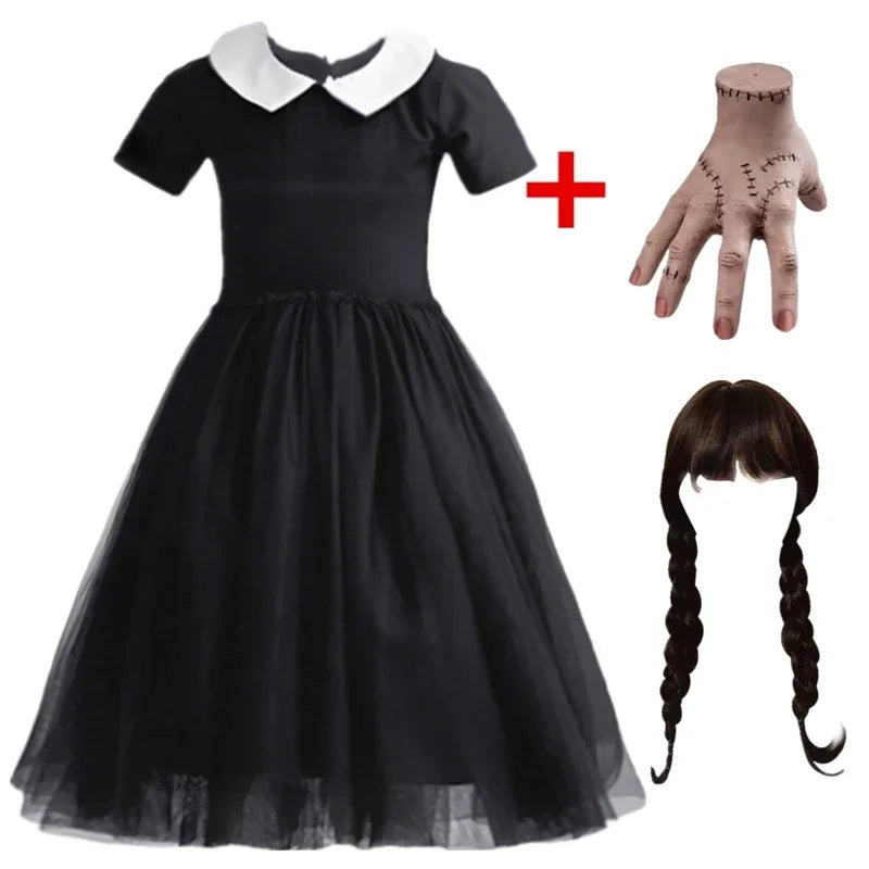 Spooky Chic: 2024 Ghost Witch Carnival Costume for Girls (Ages 3-10)"