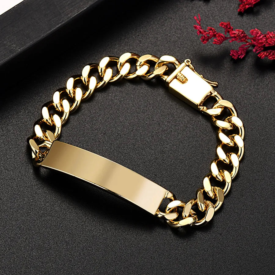 "Timeless Elegance: 18K Gold 10MM Chain Bracelets - Perfect for Fashion, Weddings, and Gifting"