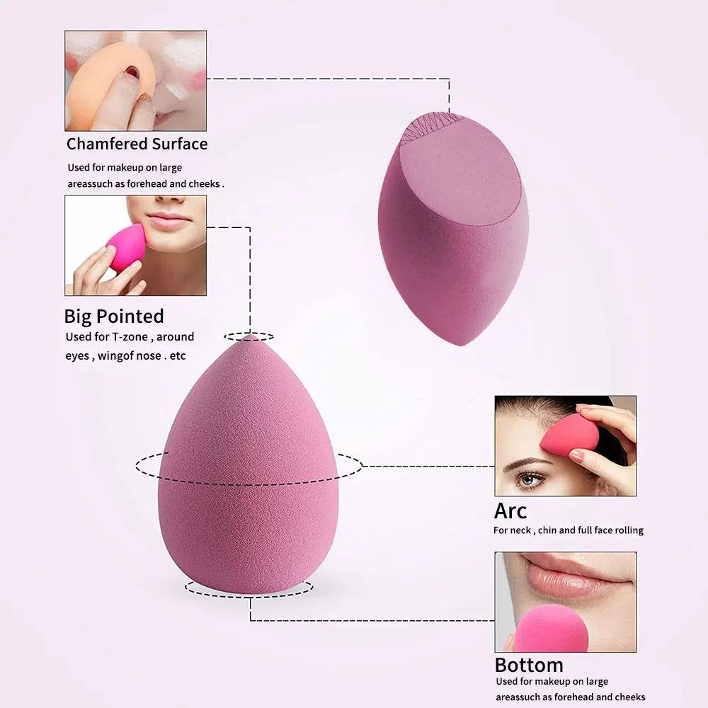 4/8pcs Makeup Sponge Blender Egg  Soft Foundation Sponges/  Women Make Up Accessories Beauty Tools