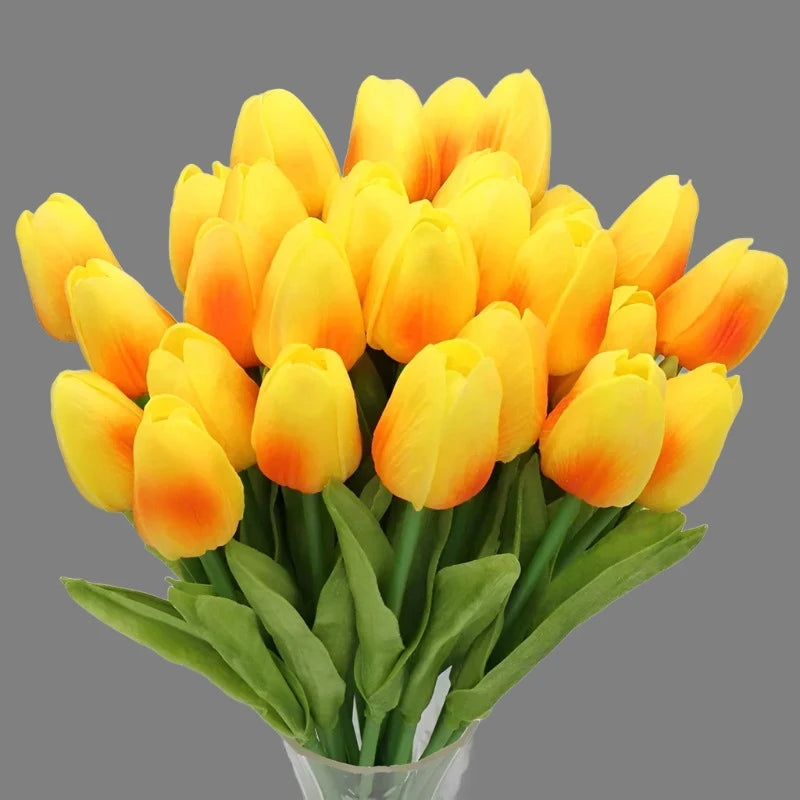 "Blooming Elegance: Real Touch Tulip Bouquets for Wedding, Home, and Valentine's Day"