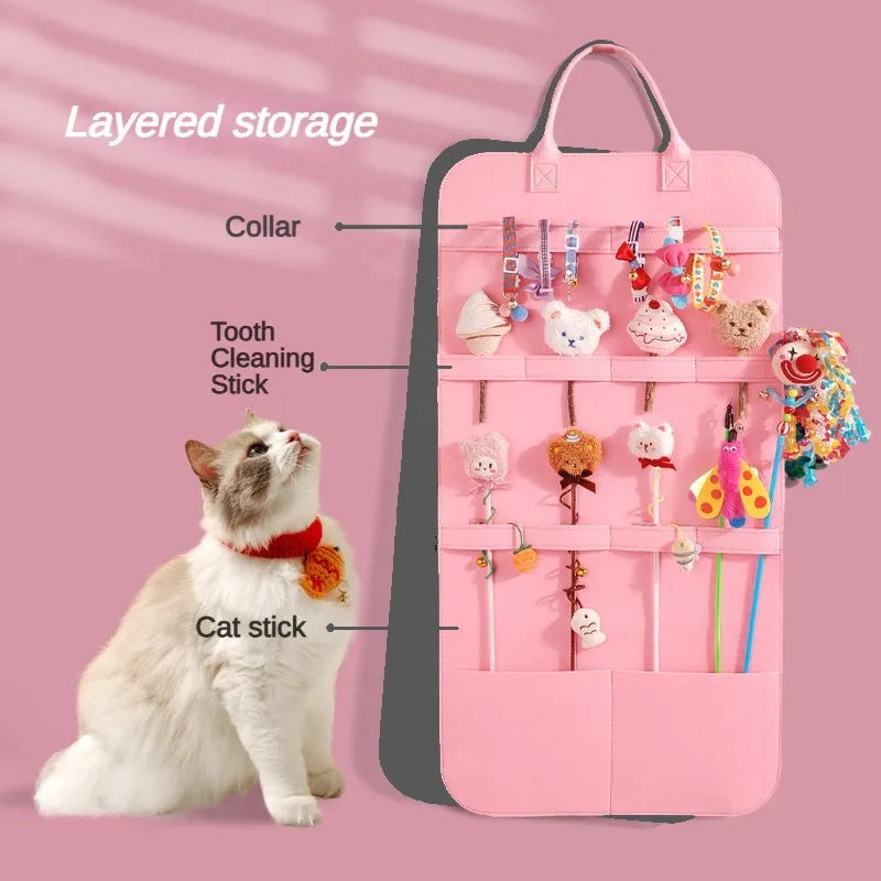 "Purrfect Paw-sonal Organizer: Pet Toy Storage Bag for Cats and Dogs"