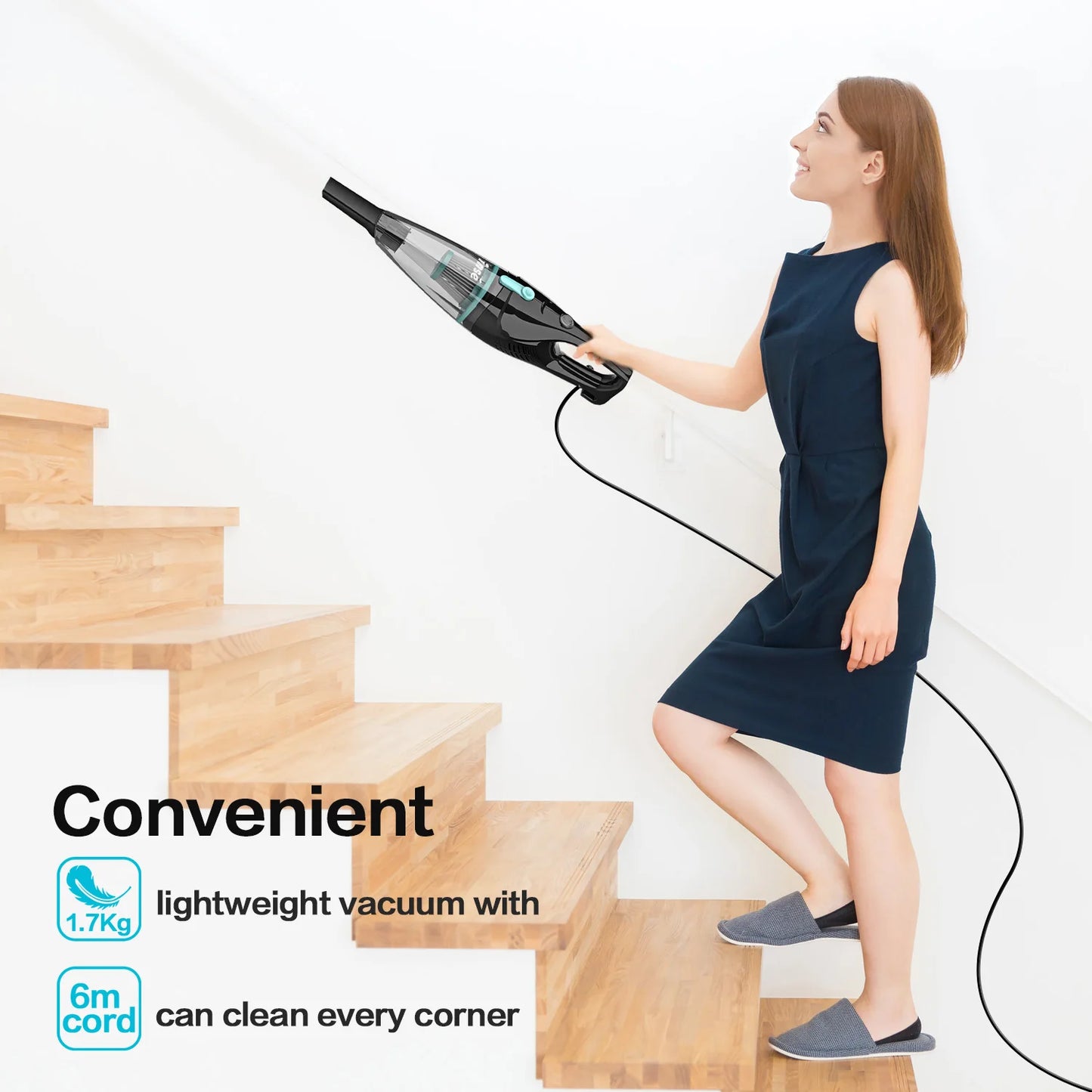 "INSE R3S Corded Vacuum Cleaner - 16Kpa Suction Power, 6M Extra Long Cord, Handheld Vacuum for Car, Hard Floor & Household Cleaning"