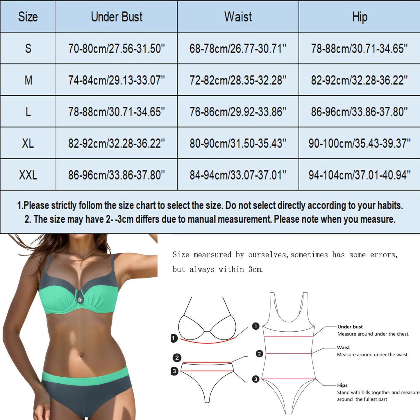 "Glamorous Curves: 2024 Push-Up Halter Bikini for Plus Size Women"