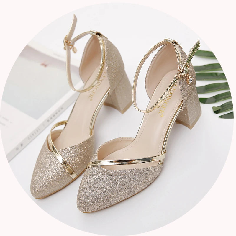 "Dazzling Elegance: Cresf imix Silver Pointed Toe Wedding Heels for the Discerning Bride"
