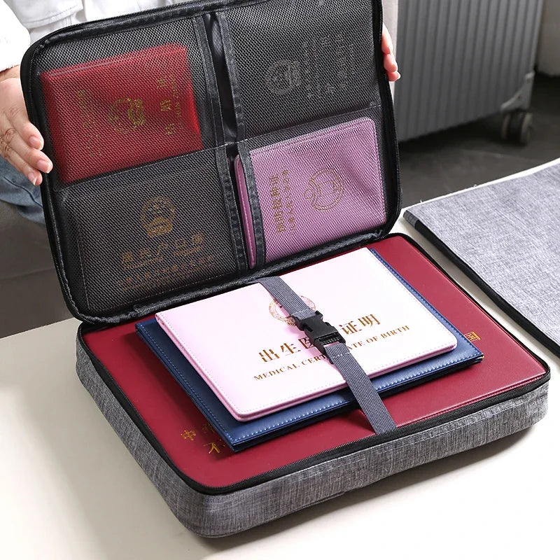 Large Capacity Waterproof Document Storage Bags Briefcase Electronic Organizer.