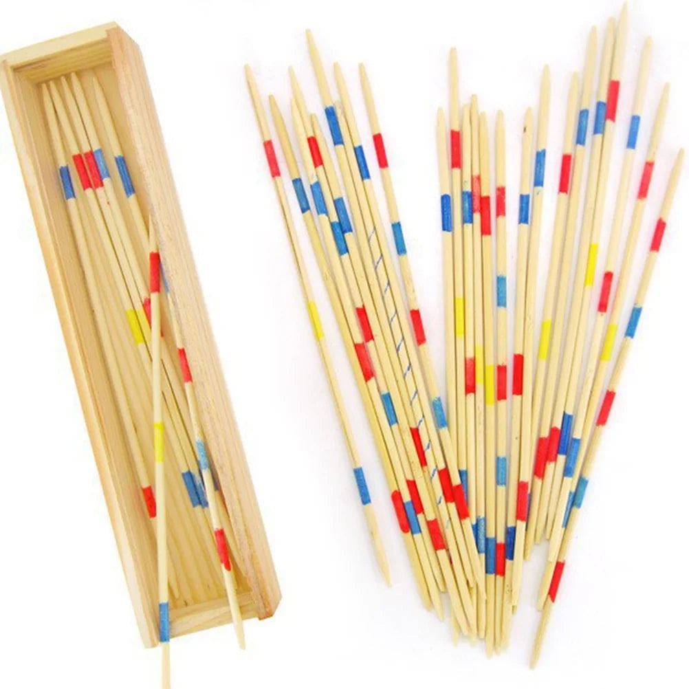 "Classic Mikado: Educational Wooden Pick-Up Sticks Set with Multiplayer Box Game"
