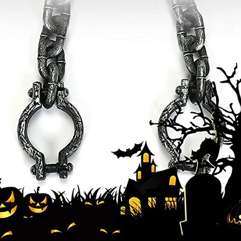 "Haunted Prisoner: Halloween Shackles & Handcuffs Cosplay Props"