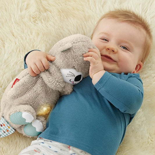"Baby Dreamland: Soothing Bear & Otter Plush Toy with Music, Light, and Comfort"