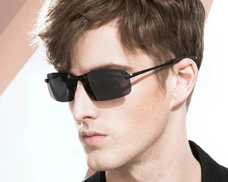 Vintage Metal Polarized Sunglasses: Photochromic Sun Protection for Day and Night Driving"