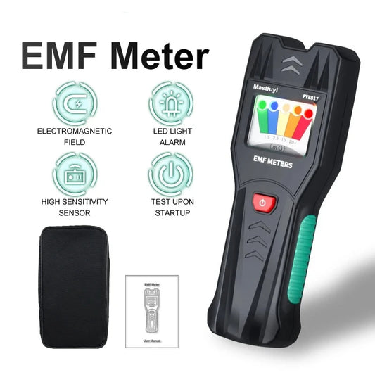 "MASTFUYI EMF Meter: Professional-Grade Ghost Hunting and Paranormal Equipment with 5-LED Indicator and Portable Design"